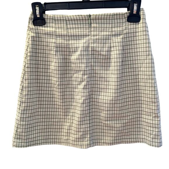 John Galt California Green Plaid Mini Skirt Y2K Preppy A-Line XS - Picture 2 of 6